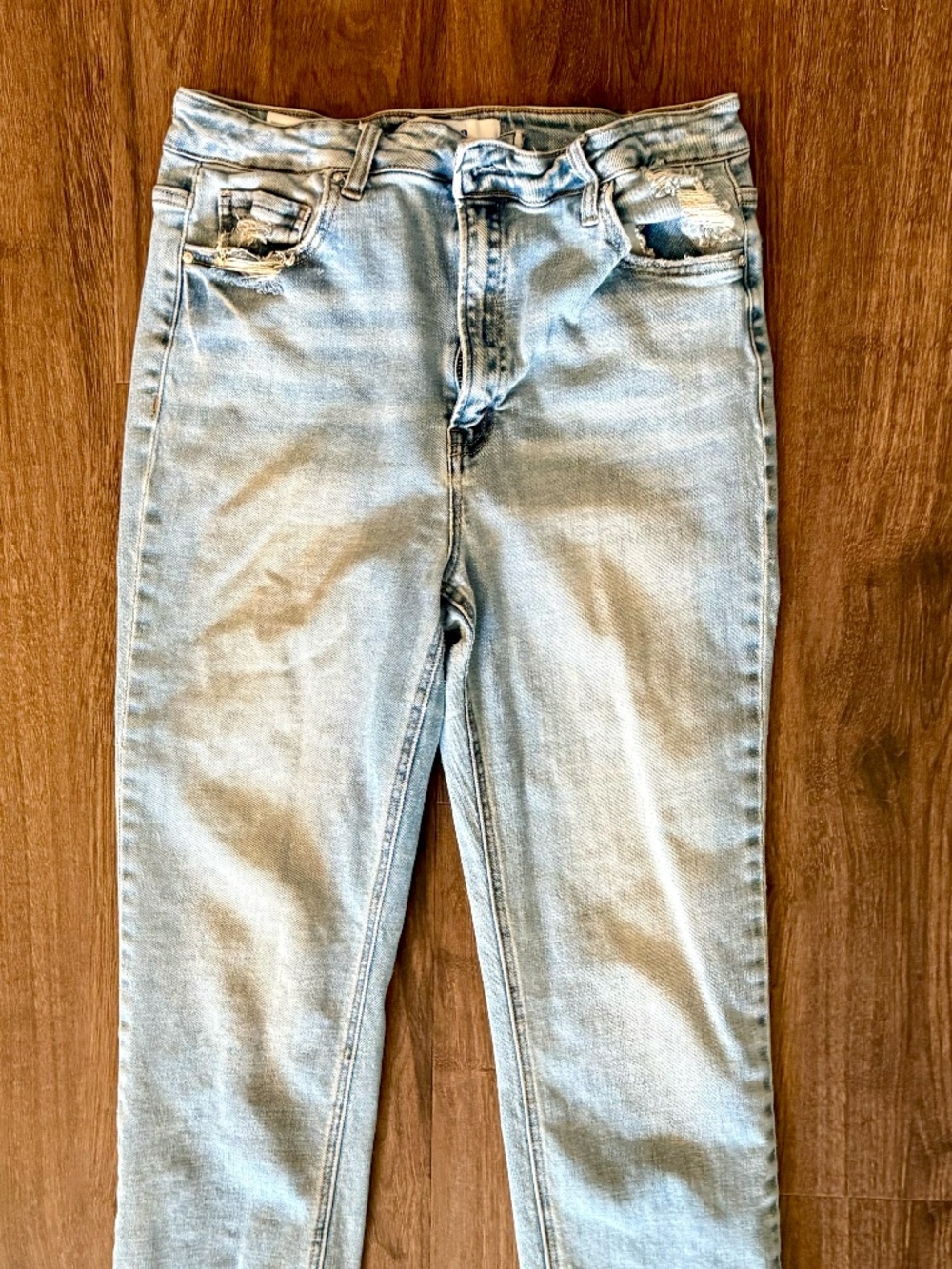 Mica Denim Women's Aniello Super High Rise Straight Leg Jeans - Blue - 31